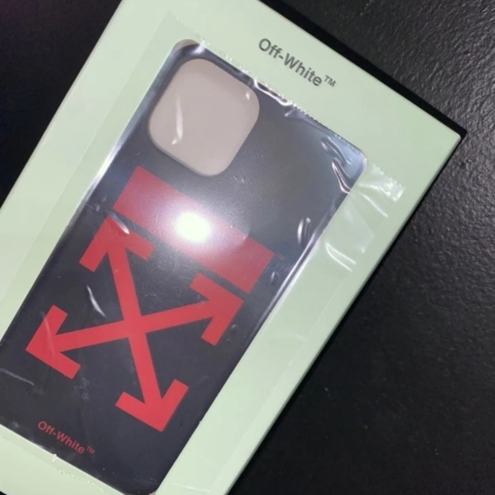 Black and red iPhone 11 off white case